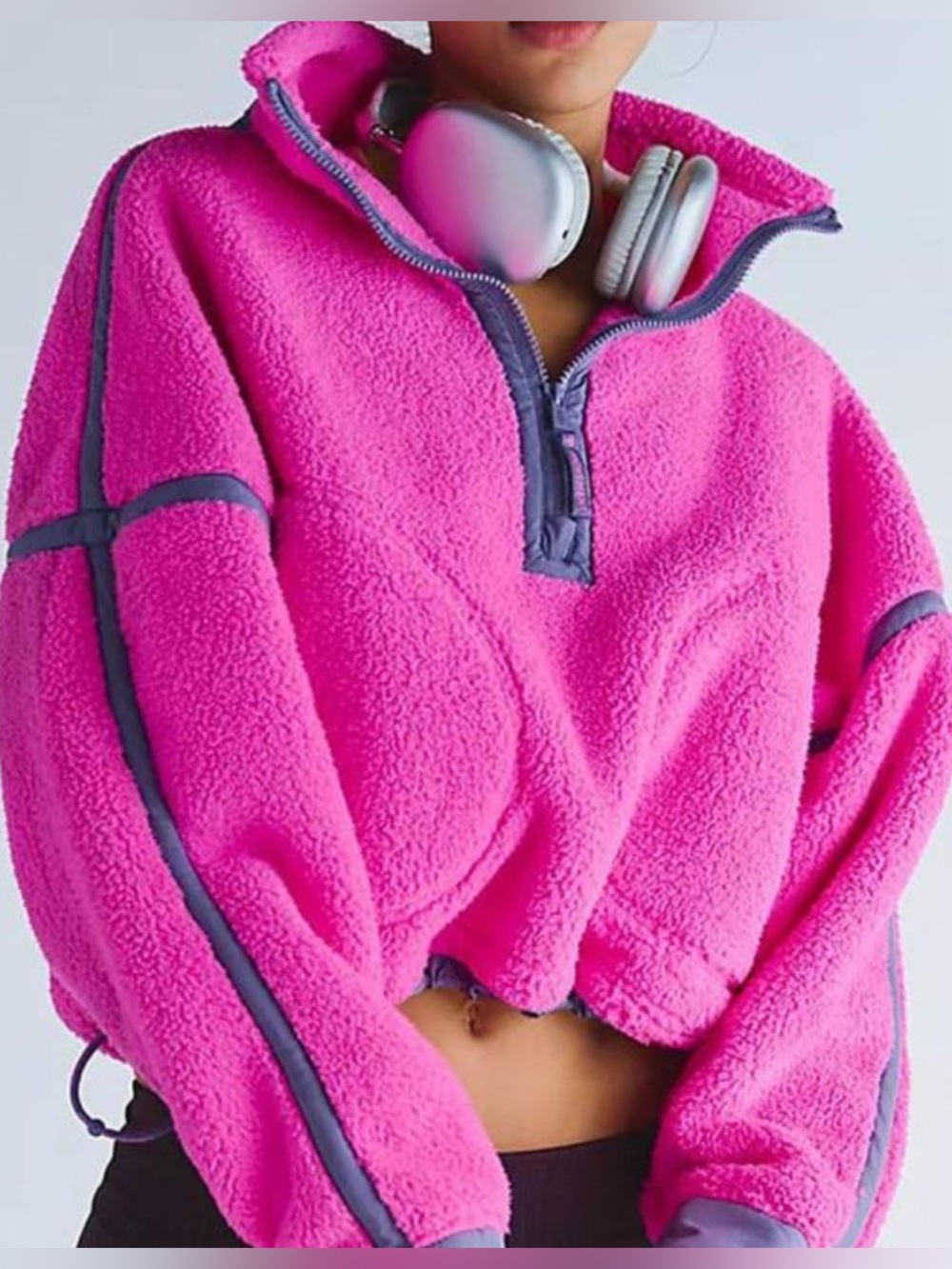 Now Free People Movement Mountain High 1/2 zip fleece pullover